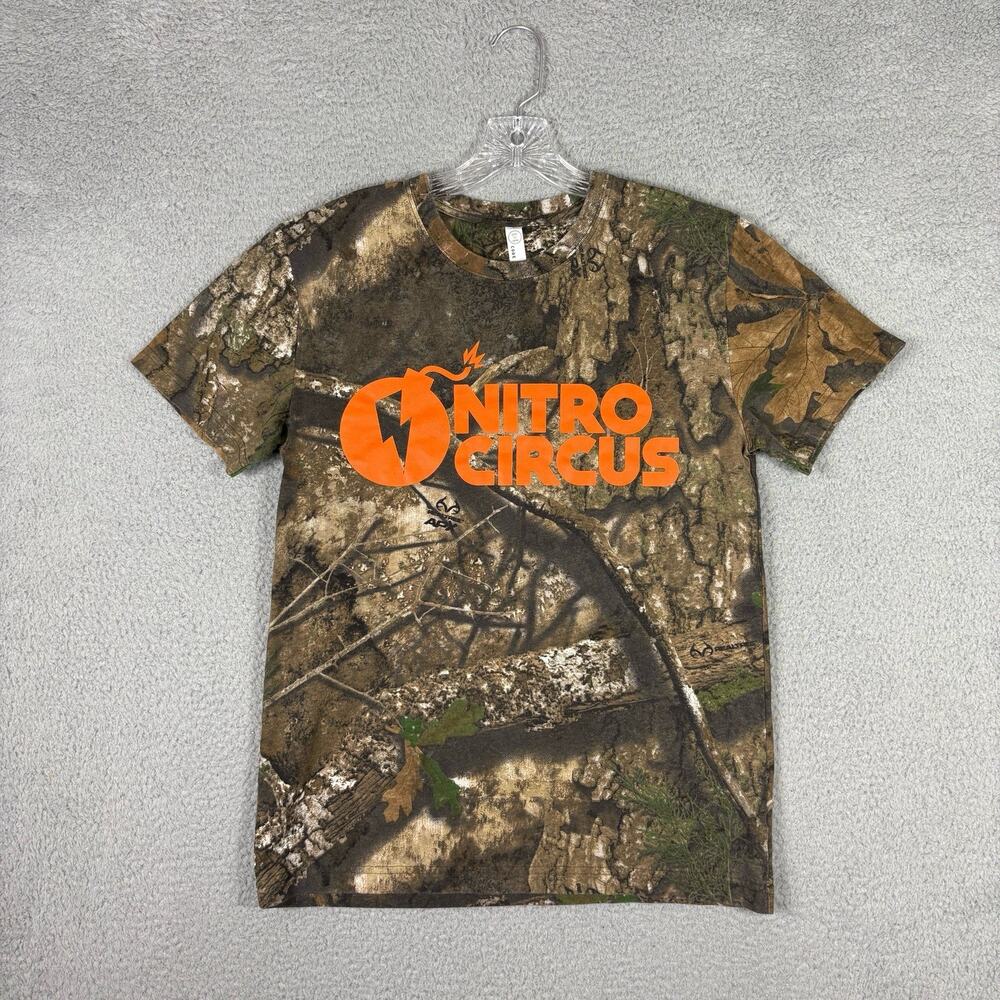 Nitro Circus T-shirt Adult Medium Camo Realtree APX MTV Y2K Promo Extreme Sports
